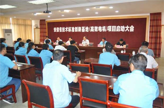 徽省技術(shù)標(biāo)準(zhǔn)創(chuàng)新基地（高效電機(jī)）項(xiàng)目啟動(dòng)大會(huì)在皖南電機(jī)股份公司隆重召開